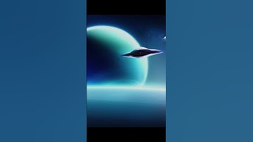 Spaceship flying near planet - generative ai