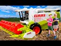 Combine Claas Lexion 480 and Claas Jaguar 900 working - Story for Kids | Toys 2 Boys