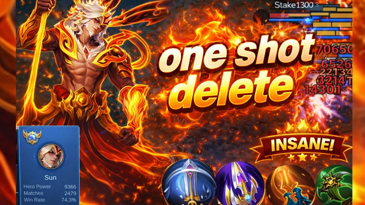 ONE SHOT BUILD = DELETE 😱🔥 | Insane sun Gameplay