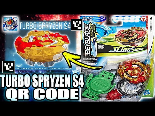 TURBO SPRYZEN S4 QR CODE + ALL SPRYZENS BEYBLADE BURST TURBO APP QR CODES 