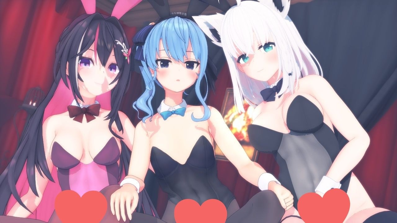 【ホロライブMMD】『ラビットホール』by バニー衣装 星街すいせい&AZKi&白上フブキ【4K】