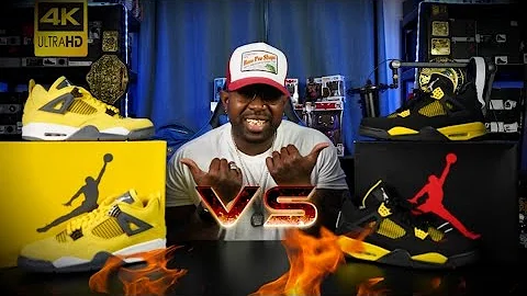 AIR JORDAN RETRO 4 "LIGHTNING" VS "THUNDER"