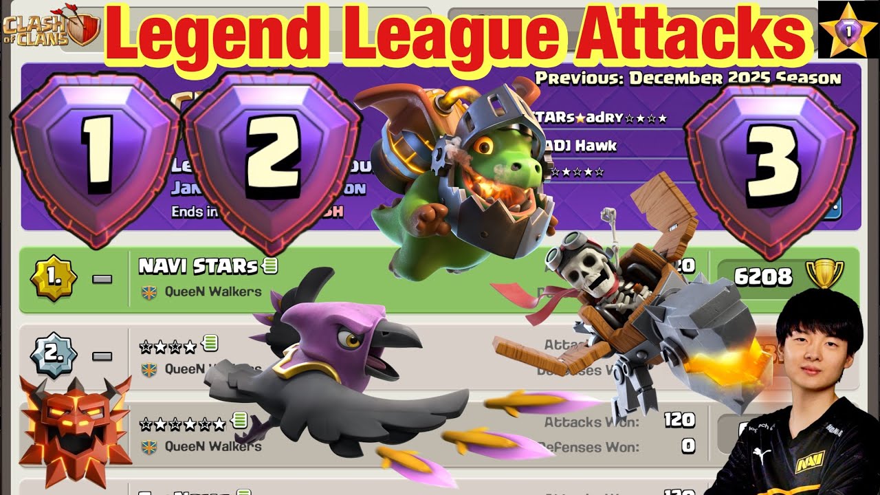 Legend League Attacks March Season Day5 DRAGON RIDER TOTEM With Army Link