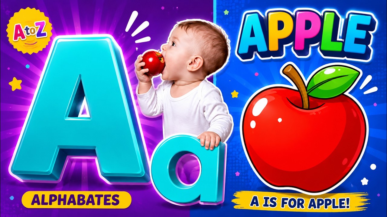 ABC Phonics Song | A for Apple 🍎 B for Ball ⚽ | Alphabet Songs for Kids ...