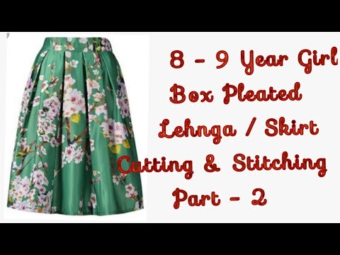 Kids Box Pleated Lehnga Cutting & Stitching (8- 9 yr) in Hindi # ...