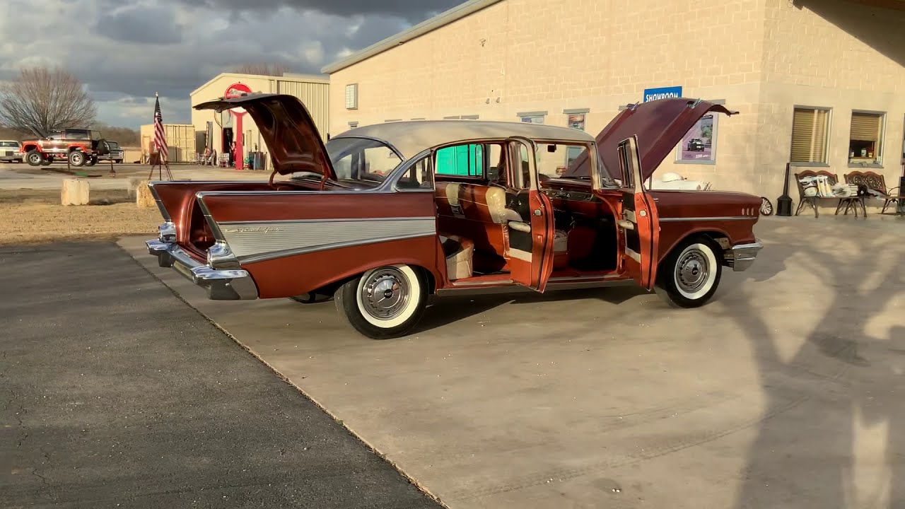 1957 Chevrolet Bel-Air 235ci Blue Flame I6 4 Door Survivor 10k Original Miles Power Brakes