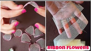 Ribbon Roses/ How To Make Ribbon Rose/Roses Tuturial