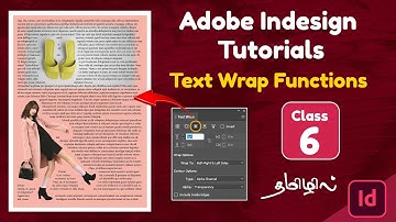 Adobe Indesign tutorials in tamil Class 6 | Text wrap and magazine creative page design tutorial