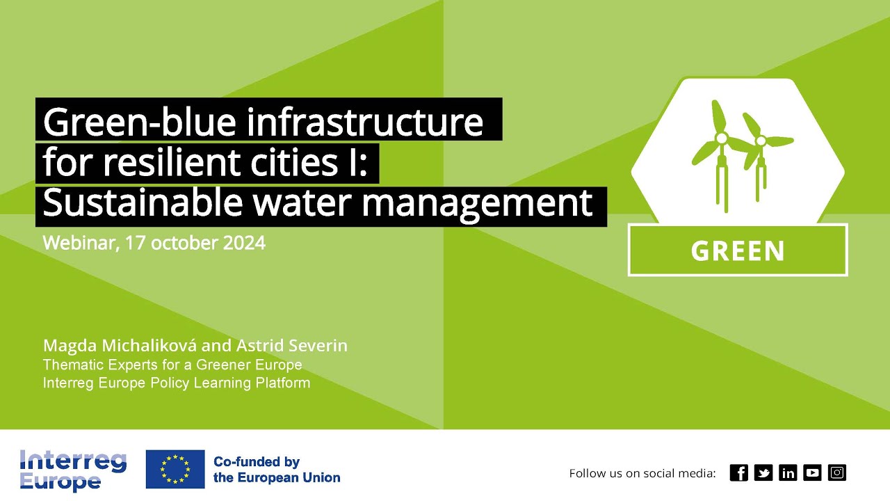 Blue-green infrastructure for resilient cities I: Sustainable water ...