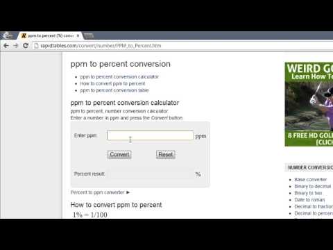 How to Convert PPM to Percent