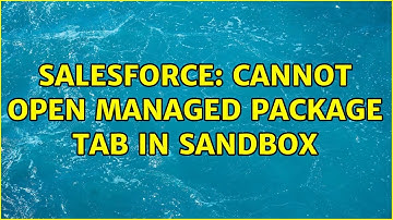 Salesforce: Cannot open managed package tab in Sandbox