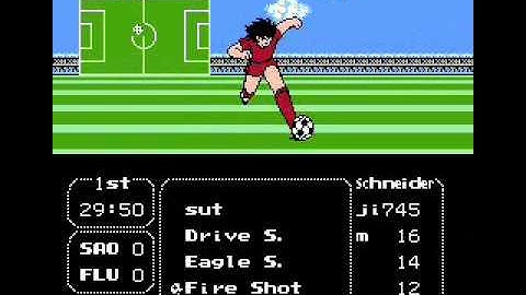 Captain Tsubasa Vol 2 NES [TR] Fire Shot Special Flag Edit by Jairo