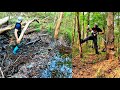 Struggling At The Culvert & Tearing Out 3 New Beaver Dams! Part 5 of 6! HiYah! Karate Kicked A Tree😅