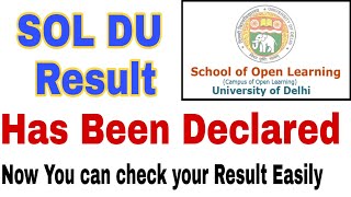 Sol Du Result 2019 | How to check
