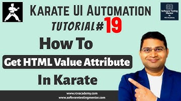 Karate UI Automation Tutorial #19 - How to Get HTML Value Attribute