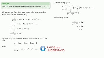 Taylor and Maclaurin Series