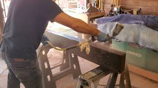 Distressing Pine Fireplace Mantle @Truewoods