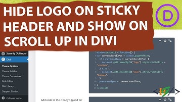 How to Hide Logo on Sticky Header Scroll But Visible on Scroll Up in Divi Theme Builder WordPress