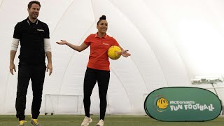 Alex Scott and Jamie Redknapp tackle the Crossbar Challenge with Fun Football
