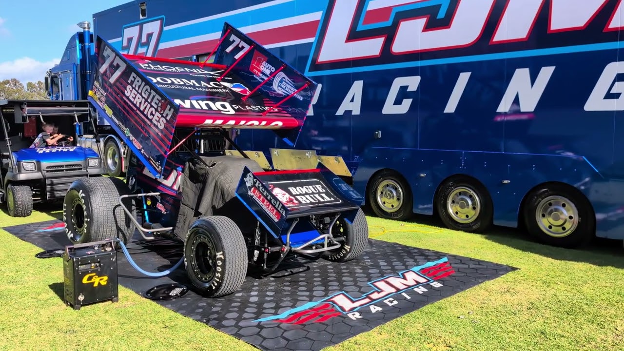 2025-11-1 Sprintcars in the pits of Perth Motorplex Speedway Awesome Sprint Cars