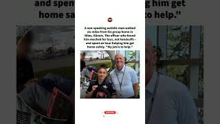 Officer used toys to calm a lost non-speaking autistic man – "My job is to help" 🧸👮♂️#shorts