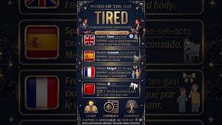 Stop saying "Tired" the wrong way! Learn in 4 Languages 🌍 #Shorts #EmpireLanguageAcademy
