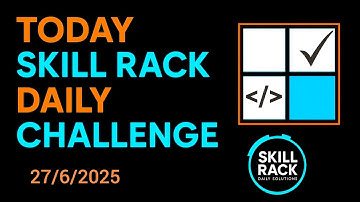 27/6/2025 Skill Rack Today Daily Challenge Solution #dailysolutions #skillrack #todaydailychallenge