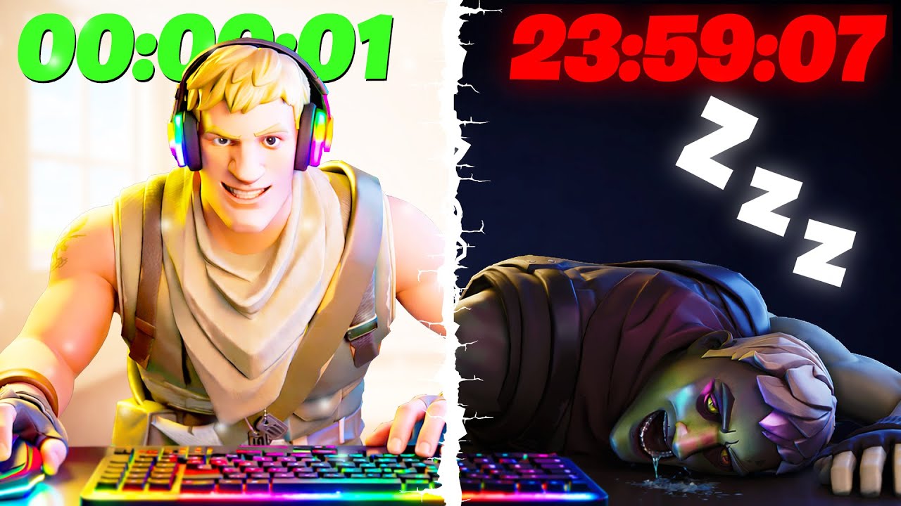 I Survived 24 HOURS Straight in Fortnite