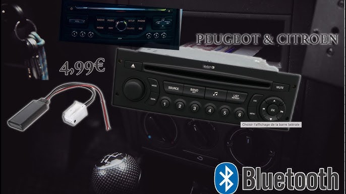 Prise auxiliaire jack MP3 Peugeot