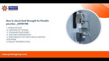 Seal Strength Test for Flexible Pouches | ASTM F88 Explained in Hindi | Presto Testing Machine Demo