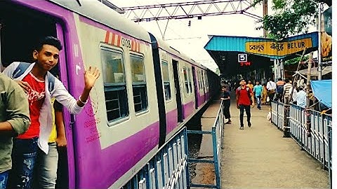 Howrah-Barddhaman Via Chord Line Emu Local Train Departing Crowded Station || Eastern Railways ||