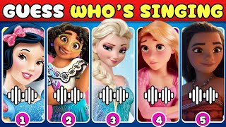 Guess Who's Singing 🎤🎙️🎶| Disney Song Quiz Challenge | Snow White, Moana, Elsa, Rapunzel, Mirabel