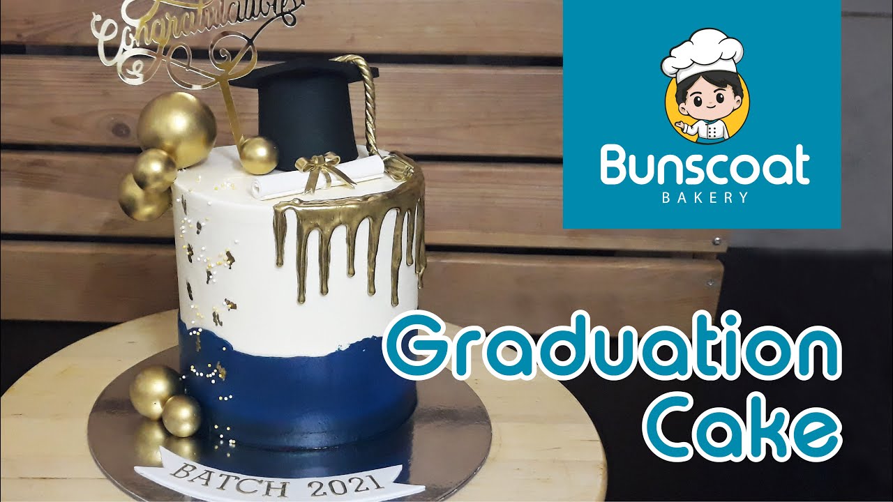 Graduation Ercream Cake Design Gold Chocolate Drip You