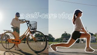 a self-care vlog: comfort food, biking, taking a break 🌻