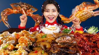MUKBANG ASMR | Amazing! Soy Sauce &amp; Spicy Marinated Raw Crabs🦀 Shrimps Eat Korean Eatingshow 아라 Ara