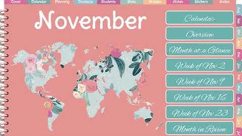 Digital Teacher Planner Google Slides Overview