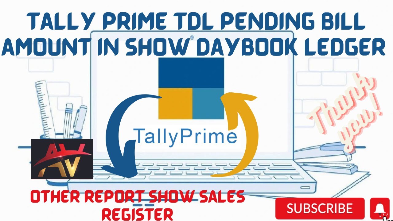 Tally Prime TDL Pending Bil Amount Show In Daybook & Ledger & Sales ...