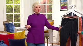 LOGO Layers by Lori Goldstein Stretch Lace Leggings on QVC