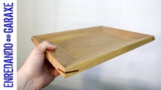 I show how to use my woodworking trick to cut compound angles to make a wooden tray with all four sides tilted. We can see how 