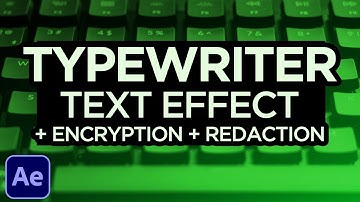Digitext - A Free One-button Typewriter, Encryption, and Redaction Script for After Effects