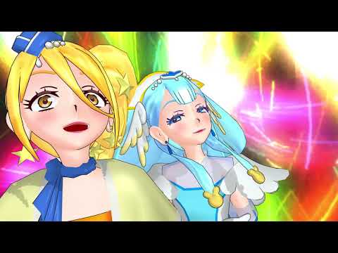 【MMD HUGっと!プリキュア 】アンジュとエトワールで『EMOTIONS』
