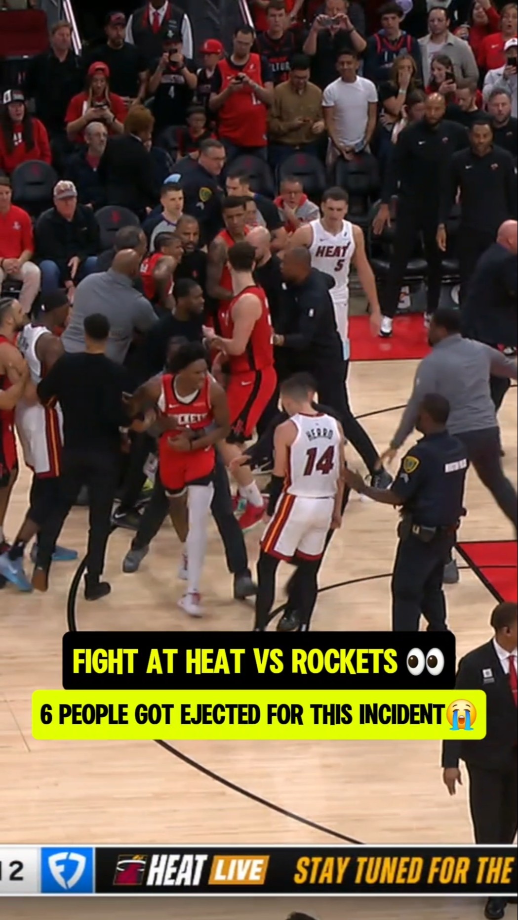 WILD SCENES at Rockets vs Heat??