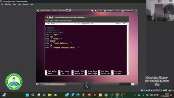 Membuat video pemograman shell tentang penginputan data di terminal  ubuntu...