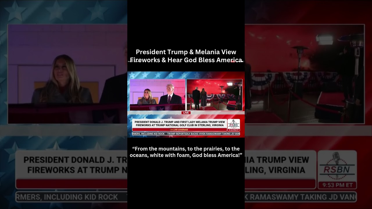 President Donald Trump & First Lady View Fireworks At Pre-Inaugural Event ✝️🇺🇸 