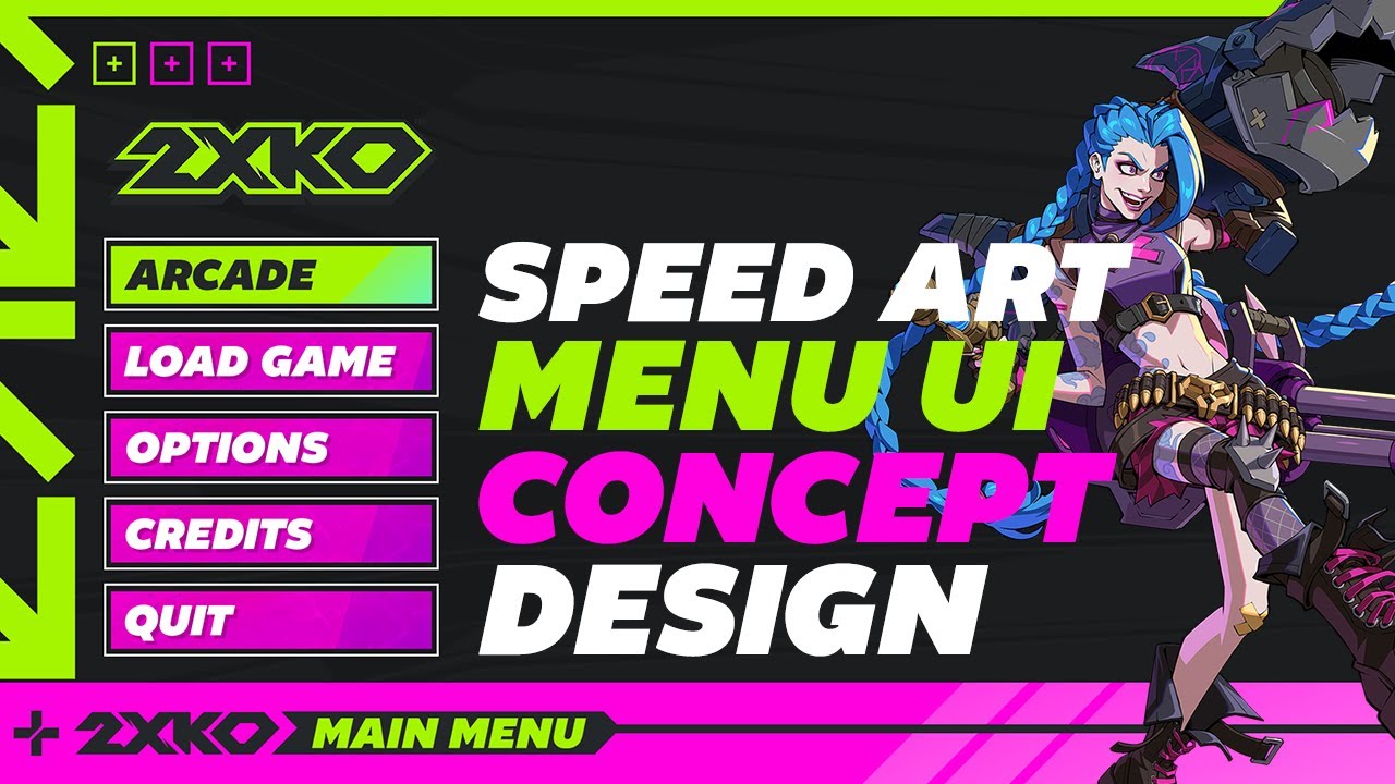 2xko Menu 2XKO Menu Design - Riots Games Speed Art - YouTube