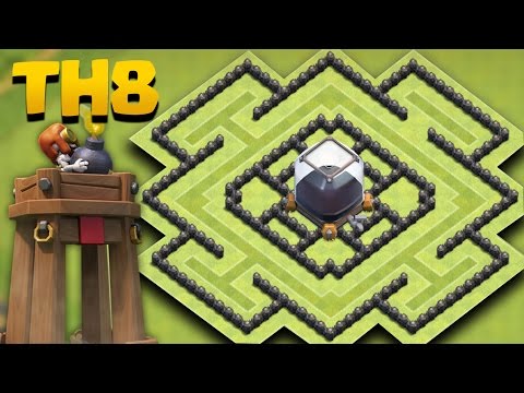 Clash Of Clans | Town Hall 8 Best Dark Farming Base (TH8 De Saving Base) + Replays