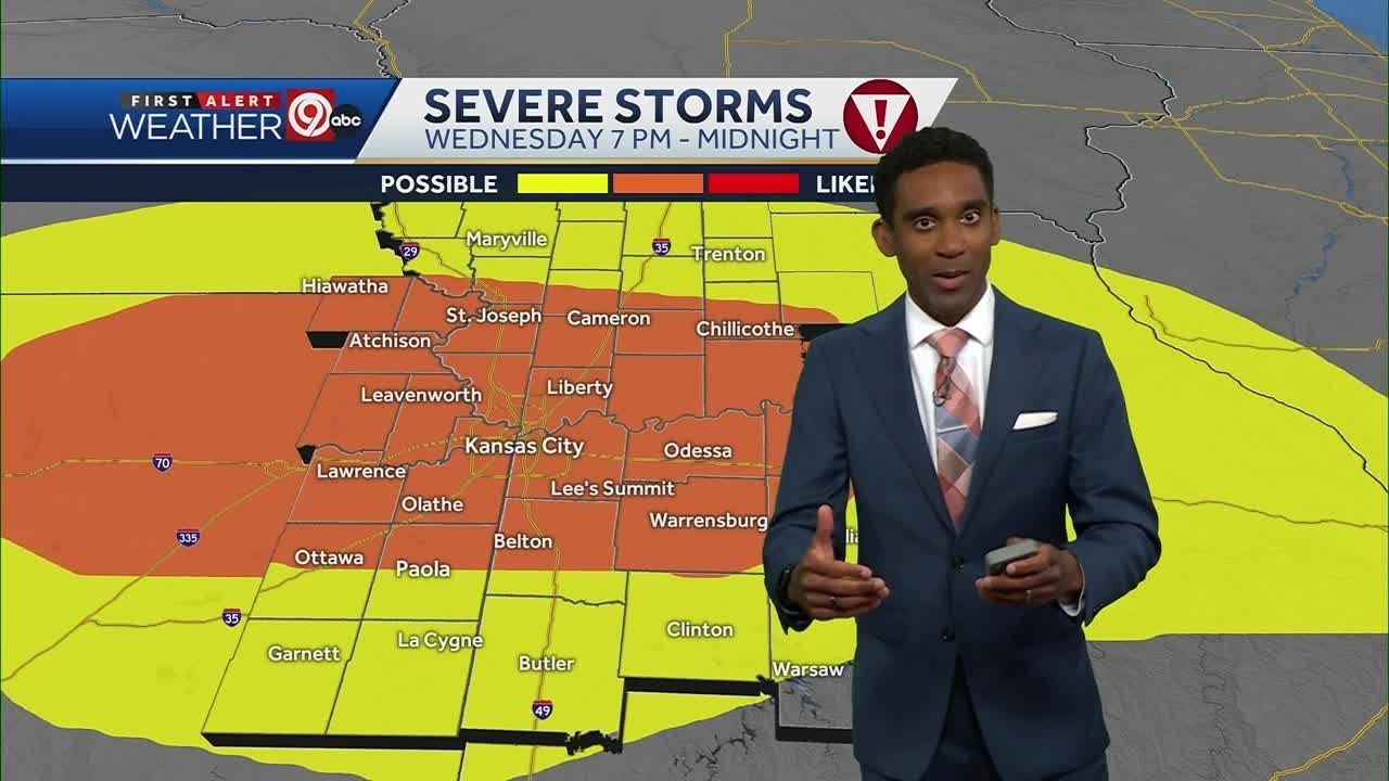 Severe storms tonight in the Kansas City metro - YouTube