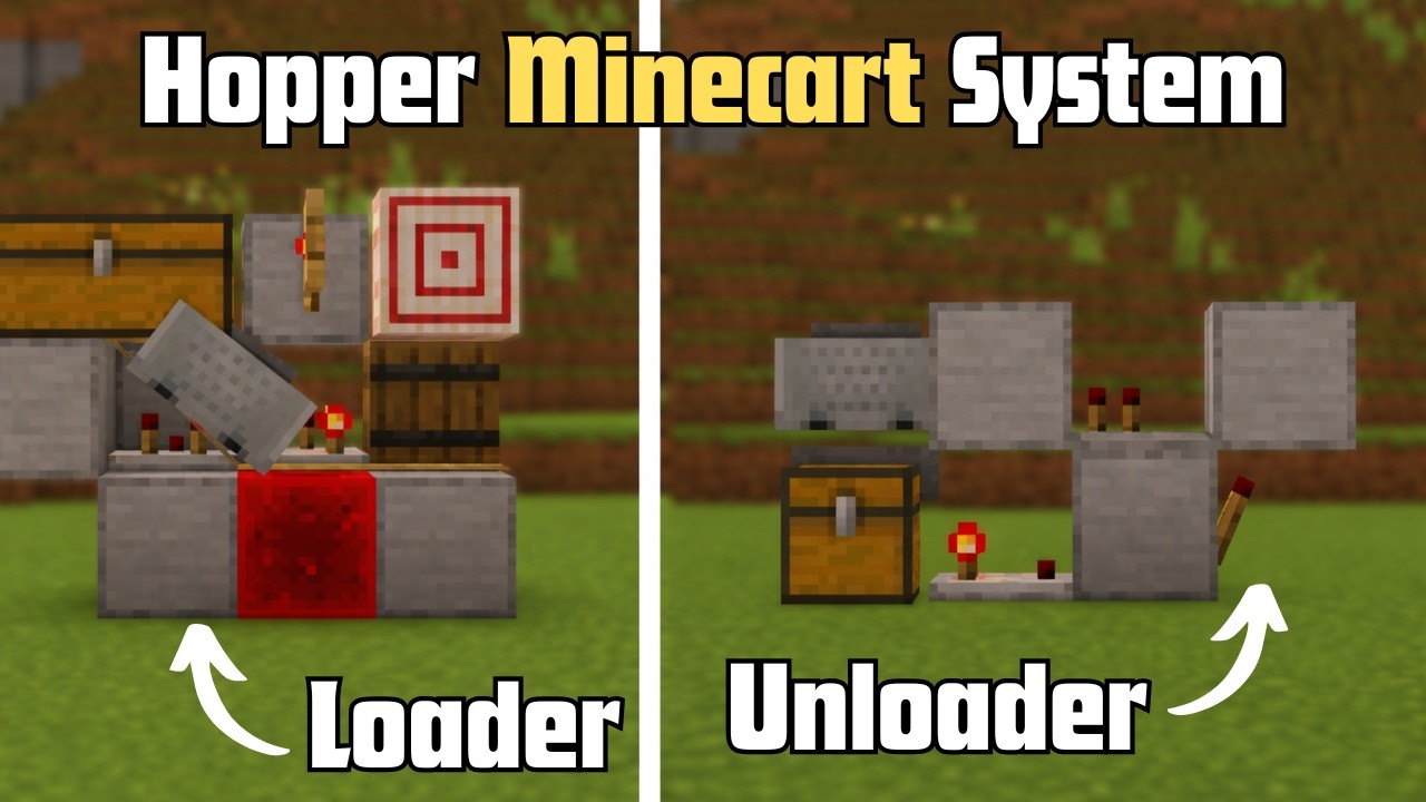 The SIMPLEST Hopper Minecart System for Minecraft 1.21+