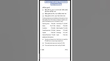 b.com 1st year Financial Accounting Question Paper 2022 #bcom #accountancy #financialaccounting