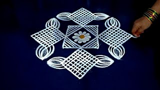 Easy padi kolam for beginners ? Simple rangoli design